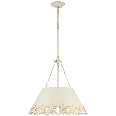 Golden Lighting Piper 5 Light Pendant - Outdoor Black With Maple All-weather Wicker Shade