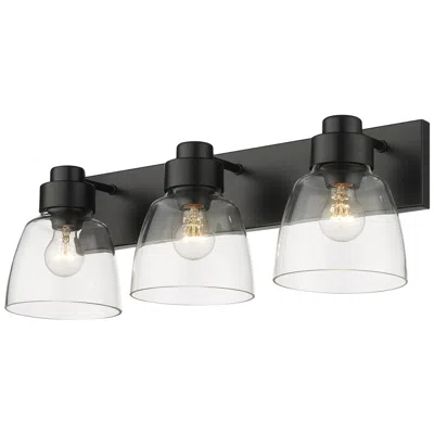 Golden Lighting Remy 24 3/4" Wide Matte Black 3-light Bath Light