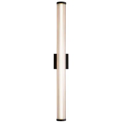 Golden Lighting Rodara Led 36" Wall Sconce - Outdoor In Matte Black With Clear Glass Shade