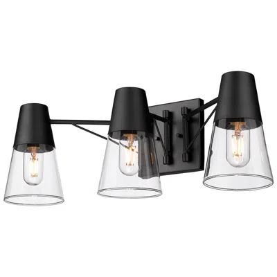 Golden Lighting Ryker 3 Light Bath Vanity With Matte Black