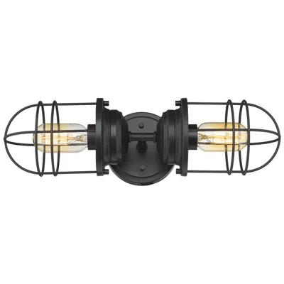 Golden Lighting Seaport 4 5/8" Wide 2-light Vanity Light In Matte Black
