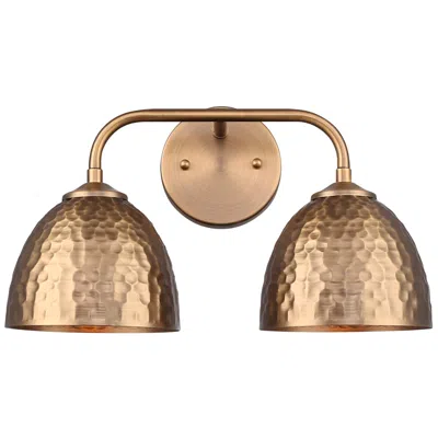 Golden Lighting Shepard 2-light Bath Vanity In Modern Brass With Modern Brass In Gold