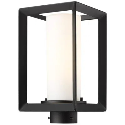 Golden Lighting Smyth 13 1/4" High Black Rectangular Outdoor Post Light