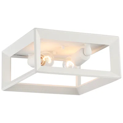 Golden Lighting Smyth 2-light Flush Mount In Natural White