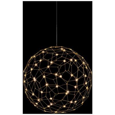 Golden Lighting Spheris 16" Led Globe Pendant In Natural Brass