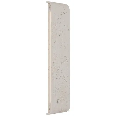 Golden Lighting Stela Integrated Led 24in Outdoor Wall In White Travertine
