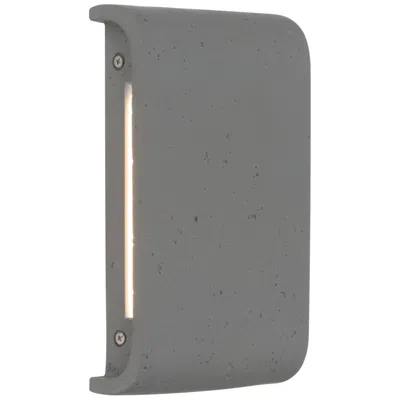 Golden Lighting Stela Integrated Led 9in Outdoor Wall In Gray Travertine