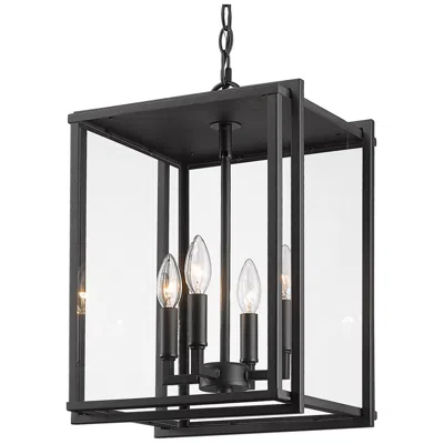 Golden Lighting Tribeca 18" High Natural Black Uv Outdoor Hanging Light