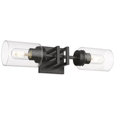 Golden Lighting Tribeca 19" Wide Matte Black 2-light Wall Sconce