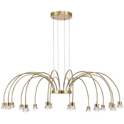 Golden Lighting Vario Integrated Led 16 Light Chandelier W Rose Diffusers