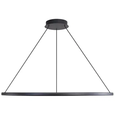Golden Lighting Veritas 35" Led Ring Chandelier In Sand Black