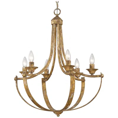 Golden Lighting Victoria 23 1/2" Wide Heirloom Gold 6-light Chandelier