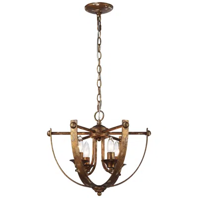 Golden Lighting Victoria 4-light Pendant In Heirloom Gold