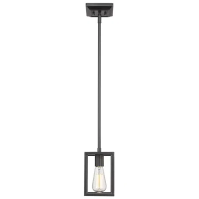 Golden Lighting Wesson 5" Wide Matte Black Metal Mini Pendant