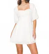 Golden Magdaleine Textured Mini Dress In Ivory In Animal Print