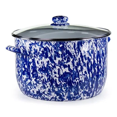 Golden Rabbit Cobalt Swirl 18qt Stock Pot In Blue