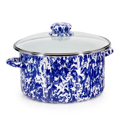 Golden Rabbit Cobalt Swirl 6 Qt Stock Pot