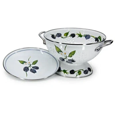 Golden Rabbit Enamelware Blackberry Colander Set