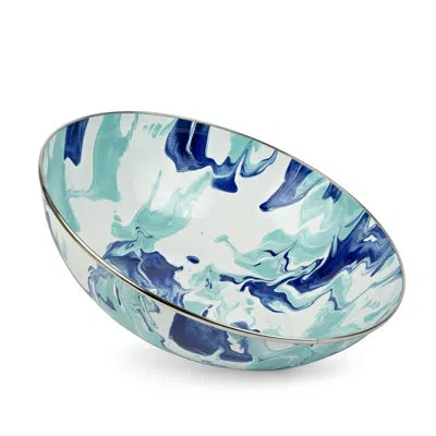 Golden Rabbit Enamelware Lagoon 5 Qt. Catering Bowl In Blue