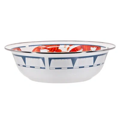 Golden Rabbit Enamelware Lobster 4 Qt. Serving Bowl In Blue;red