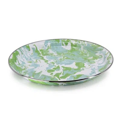 Golden Rabbit Enamelware Modern Monet 20" Large Tray In Blue;green