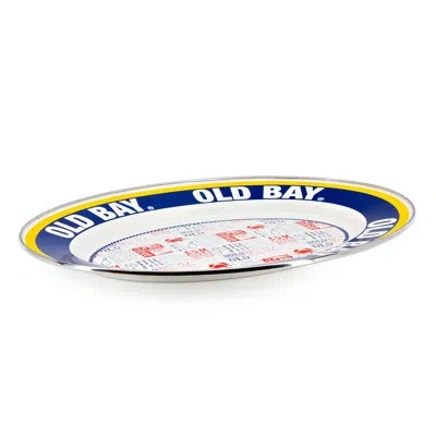 Golden Rabbit Enamelware Old Bay Oval Platter In Blue