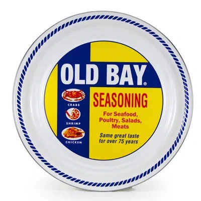 Golden Rabbit Enamelware Old Bay Serving Trays In Blue;red;yellow