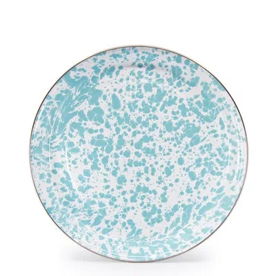 Golden Rabbit Enamelware Serving Trays In Sea Glass