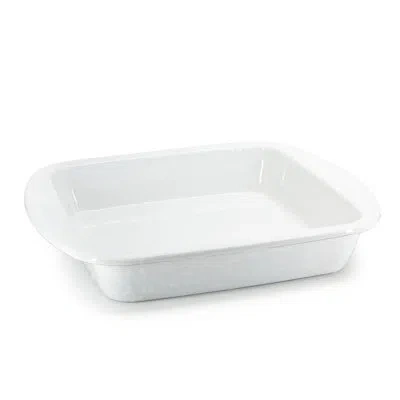 Golden Rabbit Enamelware Solid White Brownie Pan