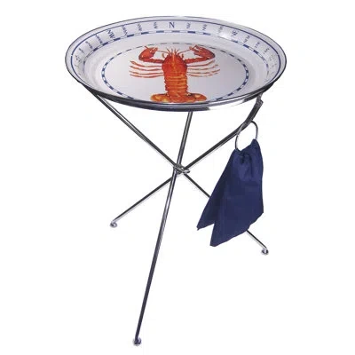 Golden Rabbit Enamelware Stainless Steel Table Table Base In Chrome