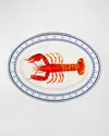 Golden Rabbit Lobster Oval Platter In Multi