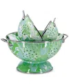Golden Rabbit Modern Monet Colanders, Set Of 3 In Green