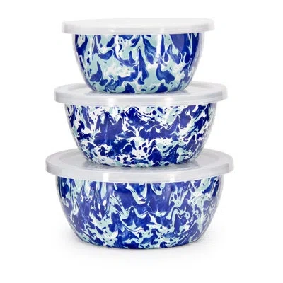 Golden Rabbit Ocean Nesting Bowls In Blue;teal