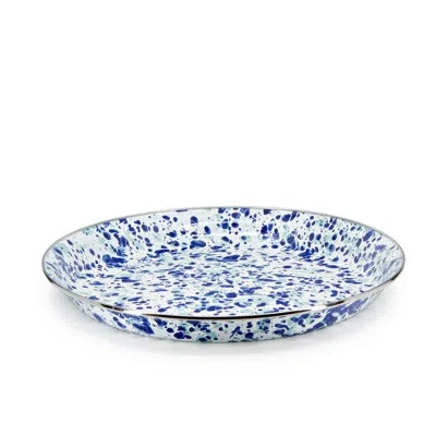 Golden Rabbit Ocean Small Tray In Blue