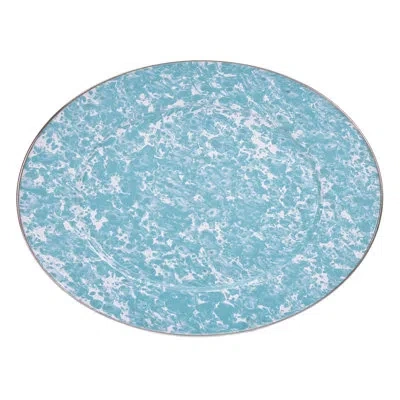 Golden Rabbit Sea Glass Oval Platter