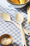 Golden Rabbit Serving Spoon In White