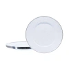 Golden Rabbit Set Of 4 Solid Red Dinner Plates In Solid White Textured