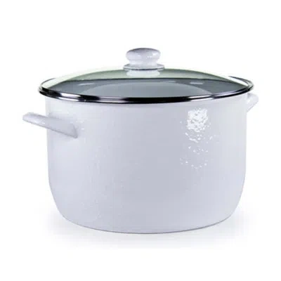 Golden Rabbit Solid White 18qt Stock Pot