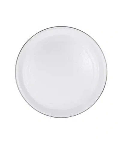 GOLDEN RABBIT SOLID WHITE ENAMELWARE COLLECTION 20" SERVING TRAY
