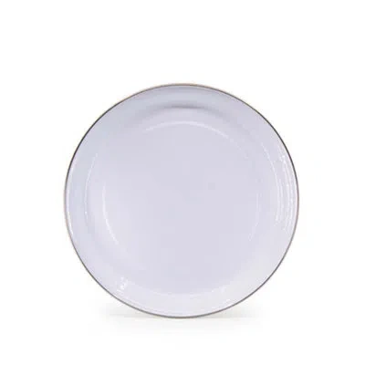Golden Rabbit Solid White Small Platter