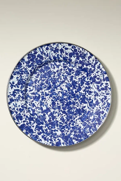 Golden Rabbit Swirl Enamel Dinner Plate