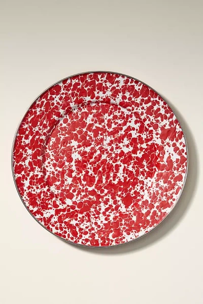 Golden Rabbit Swirl Enamel Dinner Plate
