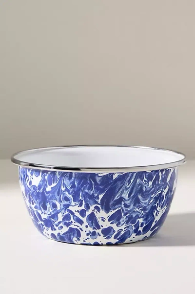 Golden Rabbit Swirl Enamel Salad Bowl
