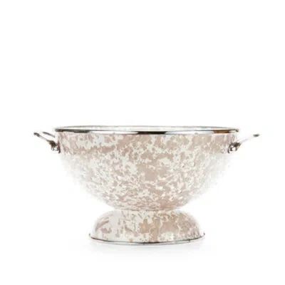 Golden Rabbit Taupe Swirl Large Colander In Brown