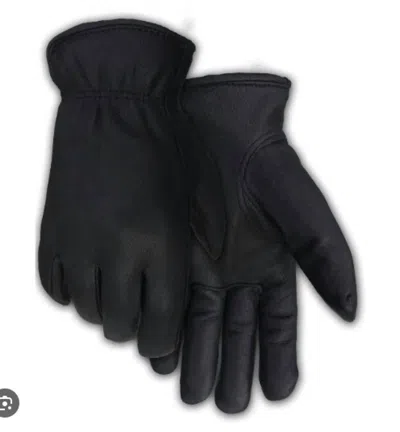 Golden Stag Gloves Unisex Thinsulate Deerskin Winter Gloves In Black