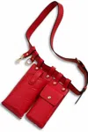 Golden Stella No Boundaries Vegan Leather Belt/crossbody In Strawberry Red In Multi