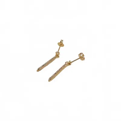 Goldfi Women's Cubic Zirconia Spear Drop Earrings In Gold