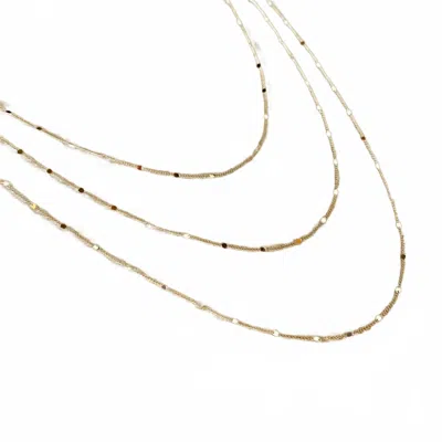 Goldfi Women's Curb Chain Necklace With Pressed Details In Gold