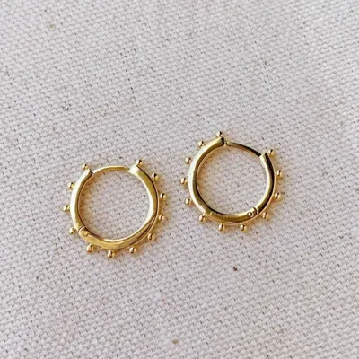 Goldfi Women's Hoop Earrings With Ball Detail In Gold