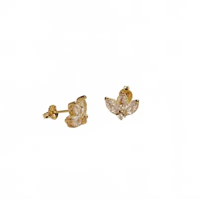 Goldfi Women's Vintage Lotus Flower Stackable Earrings In Gold In Multi